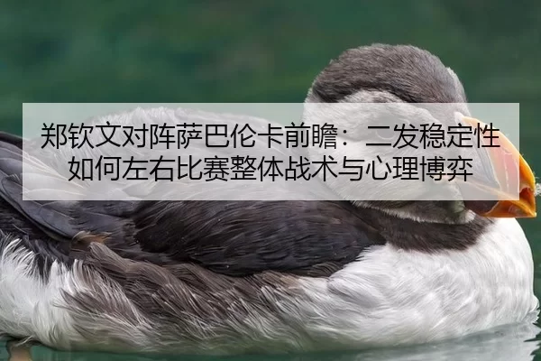 郑钦文对阵萨巴伦卡前瞻：二发稳定性如何左右比赛整体战术与心理博弈